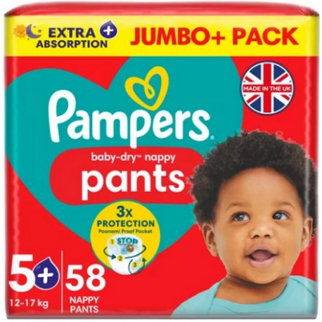 Pampers Pants 5+ (12-17kg) 58vnt.