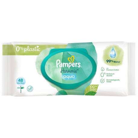 Servetėlės Pampers Harmonie Aqua, 48vnt.